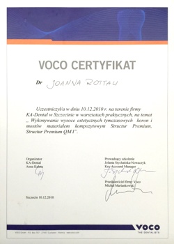 voco certyfikat