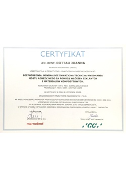 certyfikat joanna